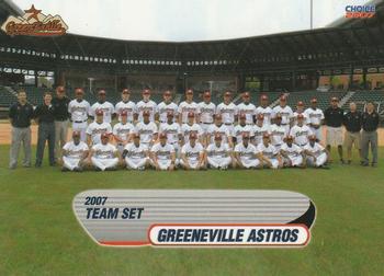 2007 Choice Greeneville Astros #NNO Team Checklist Front