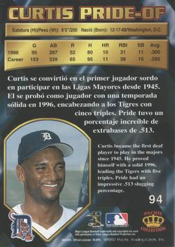1997 Pacific Crown Collection - Light Blue #94 Curtis Pride Back