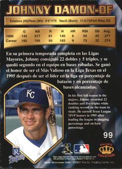 1997 Pacific Crown Collection - Light Blue #99 Johnny Damon Back