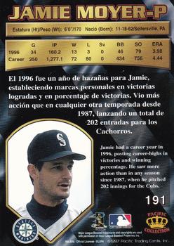 1997 Pacific Crown Collection - Light Blue #191 Jamie Moyer Back