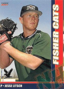 2007 Choice New Hampshire Fisher Cats #10 Jesse Litsch Front