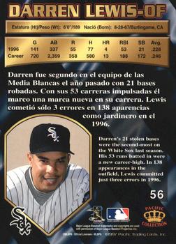 1997 Pacific Crown Collection - Silver #56 Darren Lewis Back
