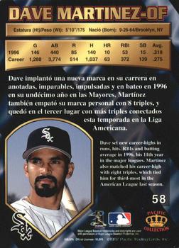 1997 Pacific Crown Collection - Silver #58 Dave Martinez Back