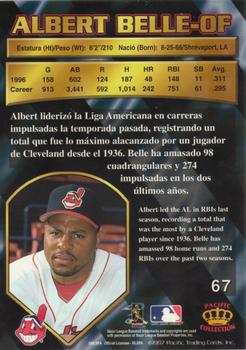 1997 Pacific Crown Collection - Silver #67 Albert Belle Back