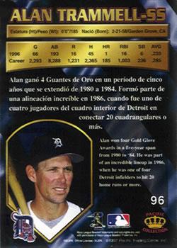 1997 Pacific Crown Collection - Silver #96 Alan Trammell Back