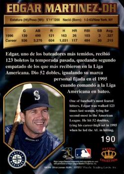 1997 Pacific Crown Collection - Silver #190 Edgar Martinez Back