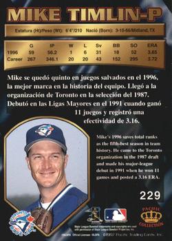1997 Pacific Crown Collection - Silver #229 Mike Timlin Back