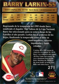 1997 Pacific Crown Collection - Silver #271 Barry Larkin Back