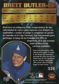 1997 Pacific Crown Collection - Silver #326 Brett Butler Back