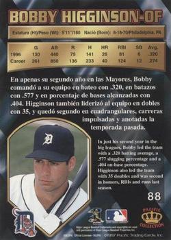 1997 Pacific Crown Collection - Silver #88 Bobby Higginson Back