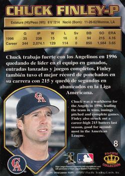 1997 Pacific Crown Collection - Silver #8 Chuck Finley Back