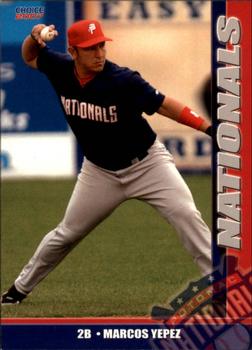 2007 Choice Potomac Nationals #27 Marcos Yepez Front