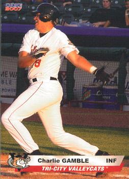 2007 Choice Tri-City ValleyCats #17 Charlie Gamble Front