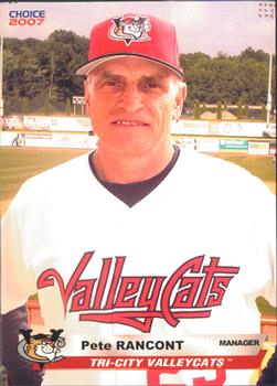 2007 Choice Tri-City ValleyCats #33 Pete Rancont Front