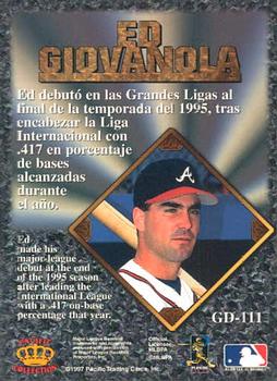 1997 Pacific Prism Invincible - Gems of the Diamond #GD-111 Ed Giovanola Back