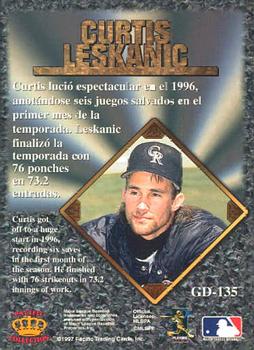 1997 Pacific Prism Invincible - Gems of the Diamond #GD-135 Curtis Leskanic Back