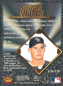 1997 Pacific Prism Invincible - Gems of the Diamond #GD-139 Jamey Wright Back