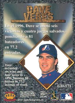 1997 Pacific Prism Invincible - Gems of the Diamond #GD-171 Dave Veres Back