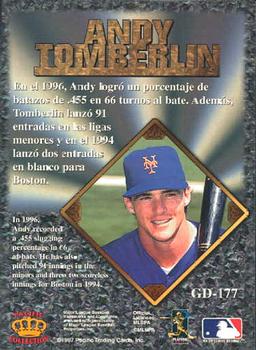 1997 Pacific Prism Invincible - Gems of the Diamond #GD-177 Andy Tomberlin Back