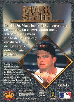 1997 Pacific Prism Invincible - Gems of the Diamond #GD-17 Mark Smith Back