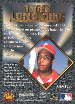 1997 Pacific Prism Invincible - Gems of the Diamond #GD-183 Tony Longmire Back