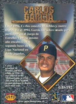 1997 Pacific Prism Invincible - Gems of the Diamond #GD-192 Carlos Garcia Back