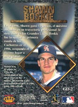 1997 Pacific Prism Invincible - Gems of the Diamond #GD-2 Shawn Boskie Back