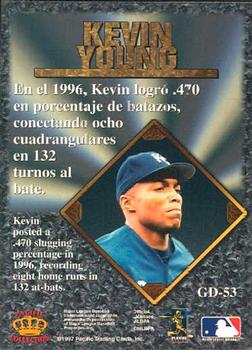 1997 Pacific Prism Invincible - Gems of the Diamond #GD-53 Kevin Young Back