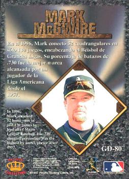 1997 Pacific Prism Invincible - Gems of the Diamond #GD-80 Mark McGwire Back