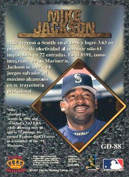 1997 Pacific Prism Invincible - Gems of the Diamond #GD-88 Mike Jackson Back