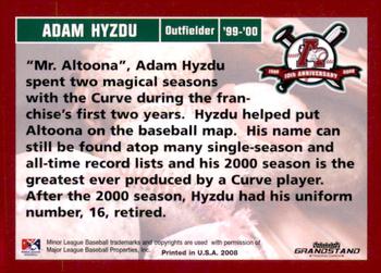 2008 Grandstand Altoona Curve 10th Anniversary #NNO Adam Hyzdu Back