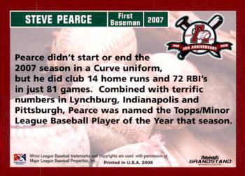 2008 Grandstand Altoona Curve 10th Anniversary #NNO Steve Pearce Back