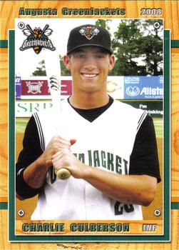 2008 Grandstand Augusta GreenJackets #NNO Charlie Culberson Front