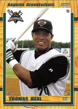 2008 Grandstand Augusta GreenJackets #NNO Thomas Neal Front