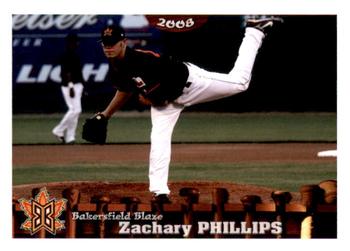2008 Grandstand Bakersfield Blaze #NNO Zachary Phillips Front
