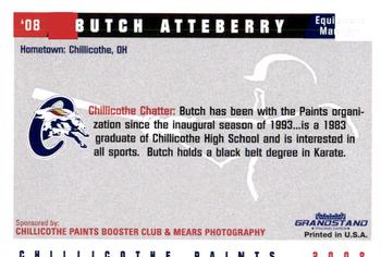 2008 Grandstand Chillicothe Paints #1 Butch Atteberry Back