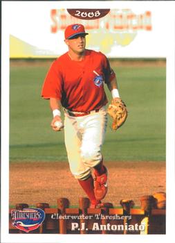 2008 Grandstand Clearwater Threshers #NNO P.J. Antoniato Front