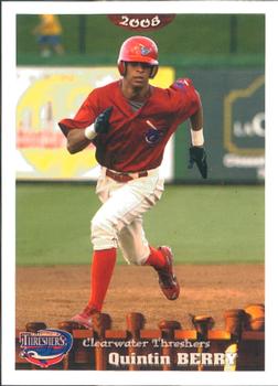 2008 Grandstand Clearwater Threshers #NNO Quintin Berry Front