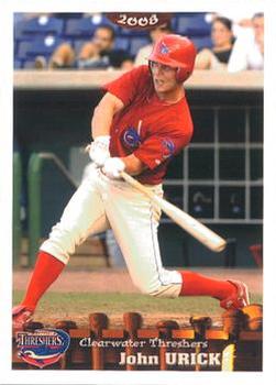 2008 Grandstand Clearwater Threshers #NNO John Urick Front