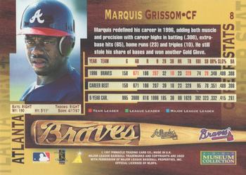 1997 Pinnacle - Museum Collection #8 Marquis Grissom Back