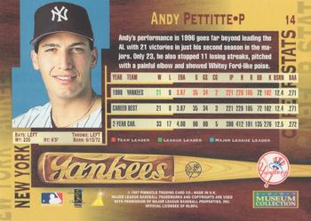 1997 Pinnacle - Museum Collection #14 Andy Pettitte Back
