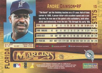 1997 Pinnacle - Museum Collection #15 Andre Dawson Back