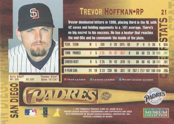 1997 Pinnacle - Museum Collection #21 Trevor Hoffman Back