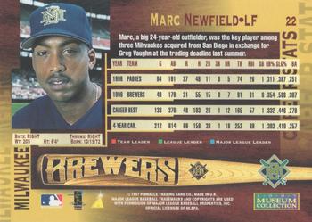 1997 Pinnacle - Museum Collection #22 Marc Newfield Back