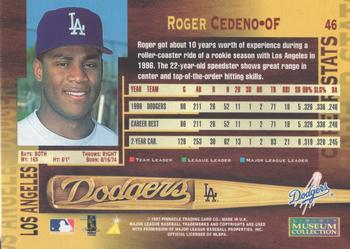 1997 Pinnacle - Museum Collection #46 Roger Cedeno Back