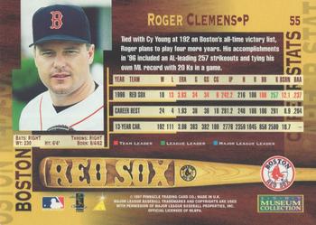 1997 Pinnacle - Museum Collection #55 Roger Clemens Back