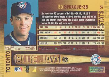 1997 Pinnacle - Museum Collection #57 Ed Sprague Back