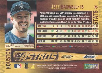 1997 Pinnacle - Museum Collection #76 Jeff Bagwell Back