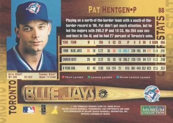 1997 Pinnacle - Museum Collection #88 Pat Hentgen Back