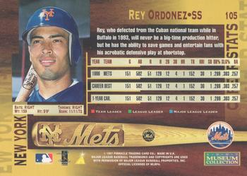1997 Pinnacle - Museum Collection #105 Rey Ordonez Back